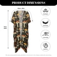 thumbnail image 5 of Xoenoiee Mushroom Flower Print Bathing Suit Cover Up for Women Chiffon Beach Coverup Sheer Summer Kimono Cardigan Swimsuit for Hawaiian Beach, 5 of 6