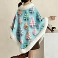 thumbnail image 4 of Miqool Fleece Wearable Blanket for Women Comfy Christmas Poncho Shawls Throw Plush Sleeveless Blankets Cape Wrap Cover for Fall Winter, 4 of 6