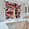 thumbnail image 2 of Red Kitchen Curtains Abstract Lines Art Window Curtains and Valances Set 36 Inch, Geometric Short Tier Curtain for Kitchen, Modern Grey White Small Kitchen Decor, 2 of 6