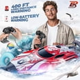 thumbnail image 4 of RC Boat BEZGAR TX126 rojo para niños y adultos con batería de 700 mAh, 4 of 5