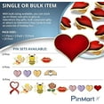 thumbnail image 5 of PinMart's Classic Shiny Silver Heart Valentine's Day Lapel Pin - 25 Pack, 5 of 7