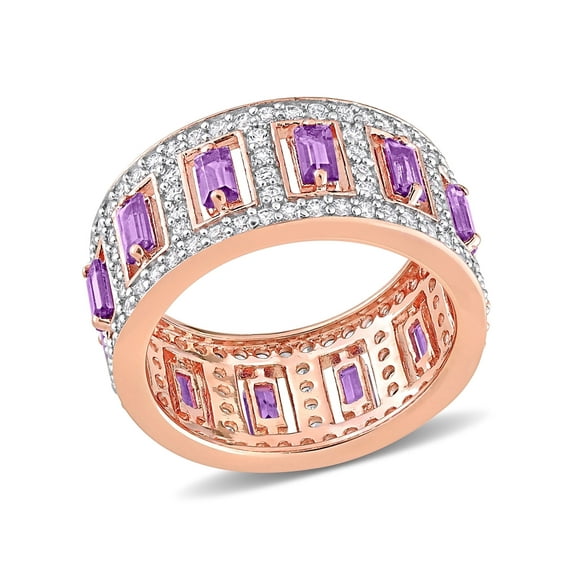 Everly Women's Amethyst and Topaz Sterling Silver Ring