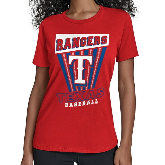 Women's Starter  Red Texas Rangers Poster Print T-Shirt