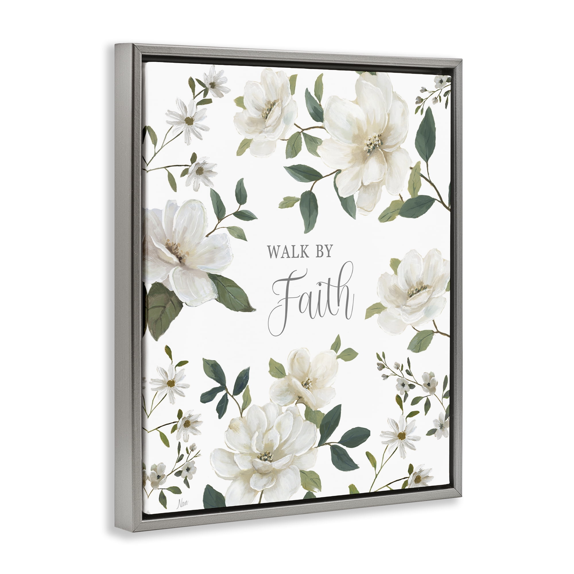 Stupell Industries Floral Walk By Faith Gray Framed Floater Canvas Wall Art, design by Nan