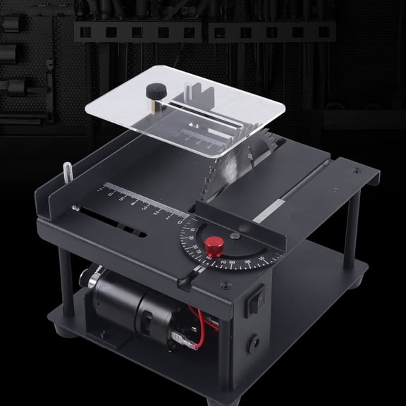 200W Compact Heavy Duty Table Saw Rotating Speed 1000-3000r/min Work Shop Portable 6.3*7.48*3.94 in for Model Making, Handicraft Workshop, Hobby Development