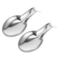 thumbnail image 4 of 2 Pcs Cuillère à Soupe en Acier Inoxydable Cuillère Ménagère Cuillère à Riz (Argent), 4 of 7