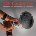 thumbnail image 3 of Pyle Dual 5.25” Waterproof Marine Speakers, 2-Way Full Range Stereo Sound, 100 Watt Marine Audio System (Black), 3 of 5