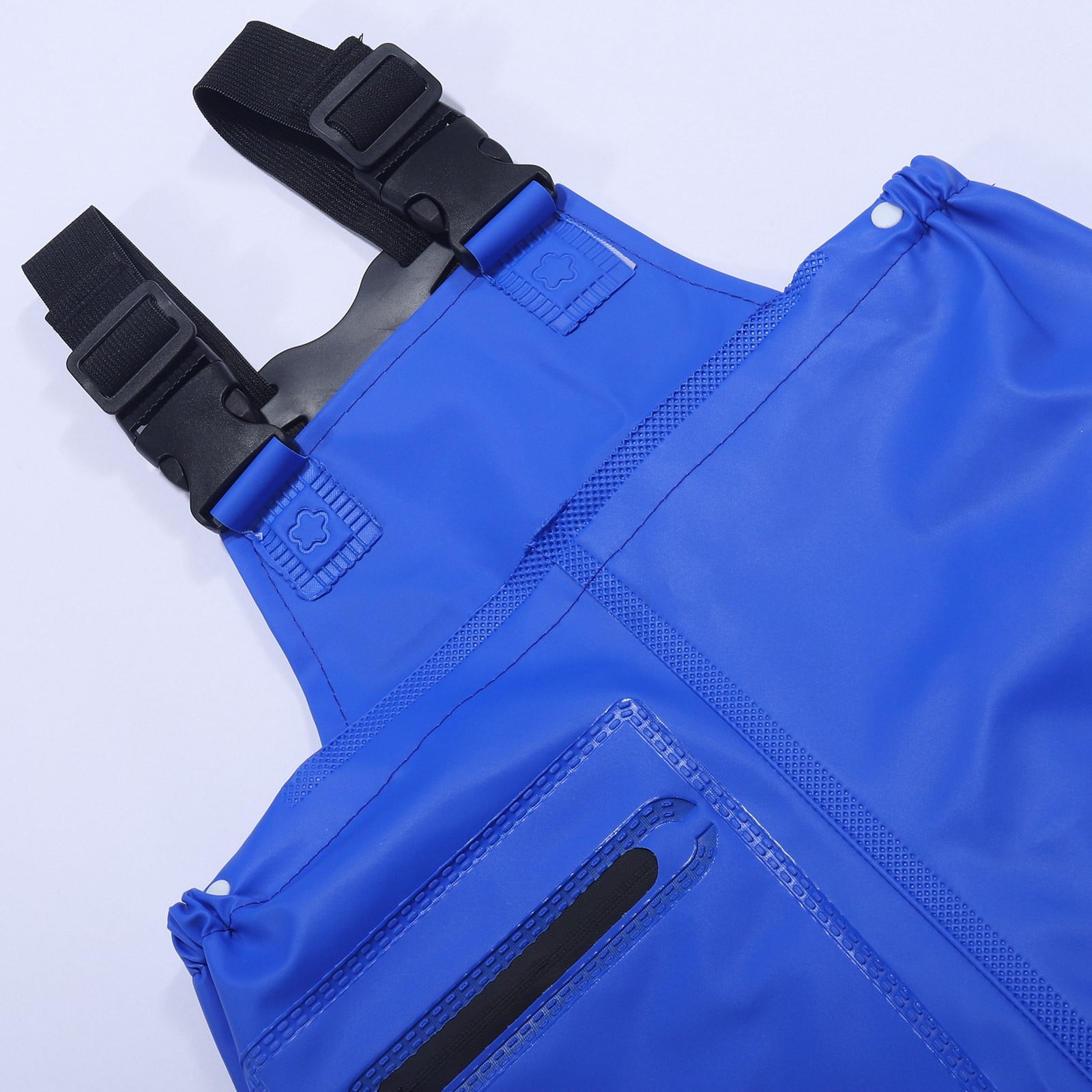 Ulitacool Toddler Onesies For Boys Long Sleeve Kids Rain Bib Pants Waterproof Rain Wear Youth Fishing Waders Water Proof Camo Fishing Waders With Boots Bodysuit Casual One-Piece Suit 3-4 Years Blue