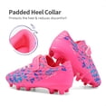 thumbnail image 4 of Tacos de Fútbol Juveniles DREAM PAIRS Talla 4 Rosa Fucsia y Azul, 4 of 5