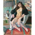 thumbnail image 2 of Jules Pascin 12x14 Black Ornate Wood Framed Double Matted Museum Art Print Titled: The Painter and His Model (1910), 2 of 5