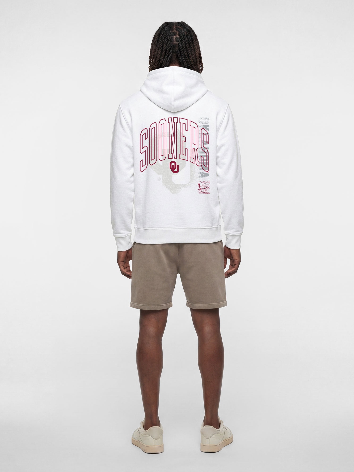Oklahoma Sooners Reebok Mens White Hooded Sweatshirt
