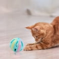 thumbnail image 2 of 3.1in Large Cat Toy Bell Ball, Interactive Sound Making Chaser, Indoor Exercise Toy for Cats, Durable Plastic Rattle Ball, Boredom Relief Play Ball, 2 of 3