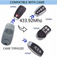 thumbnail image 2 of Came Top 432EE Mando a distancia, 2 433 mandos a distancia portátiles, compatible con mando a distancia de puerta y garaje Top432NA/432/432EV/432A/432M/432S T432/433.92MHz, 2 of 5