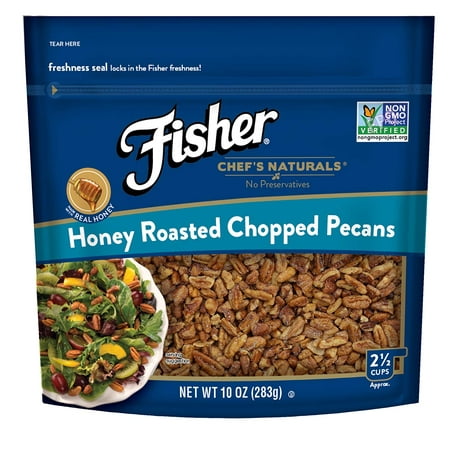 FISHER Chef's Naturals Honey Roasted Chopped Pecans, No Preservatives, Non-GMO, 10 (Best Way To Roast Pecans)