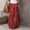 Red, variant on Women Long Skirts Floral Print Boho Maxi Skirt Elastic High Waist Pleated Ruffle Flowy Swing Maxi Skirt with Pockets
