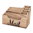 thumbnail image 2 of Organizador de , soporte para sobres, rústico para decoración del hogar y oficina, caja de almacenamiento, clasificador de cartas de madera,, 2 of 9