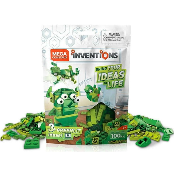 Mega Bloks Inventions Mega Construx Green Brick Building Set