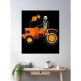 thumbnail image 2 of Skeleton Riding Tractor Poster Wall Art, Modern Wall Decor For Living Room Bedroom, 8x12 UNFRAMED, 2 of 3
