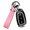 Pink, variant on GUANGHUI Leather Car Keychain - Carbon Fiber Interior Key Fob with Anti-Lost D-Ring - Car Accessory Key Ring (Black)