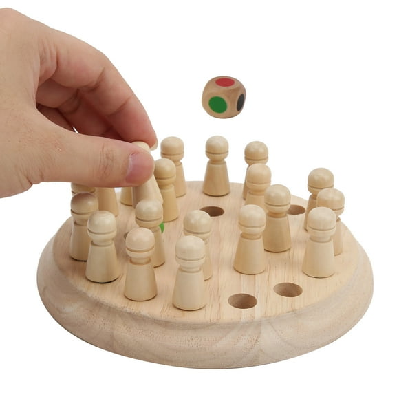 Educational Intelligent Game, Wooden Memory Chess Toy Wooden Memory Games Funny Block Board Game Parent-Child Interaction Toy for School for Child