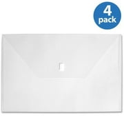 (4 Pack) Lion, LIO60205CR, Oversized Poly Project Folders, 1 Each, Clear