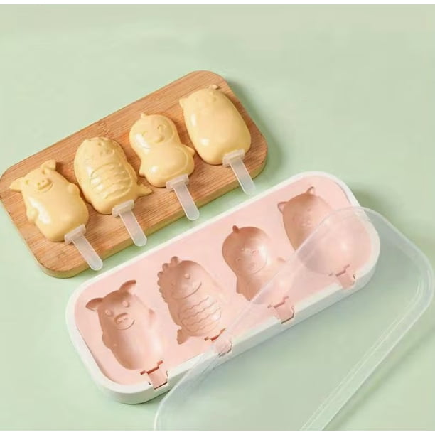 1 Juego de molde de helado de silicona casero diy for el hogar, herramienta for palitos de queso, molinillo de paletas de sorbete de helado