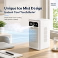 thumbnail image 6 of Portable Air Cooler,Rechargeable Mini Air Conditioner Evaporative Air Cooler with A 370ml Water Tank,Unit Cool Air Spray,Digital Display Car AC Fan,Portable AC for Car Bedroom Office Camping, 6 of 6
