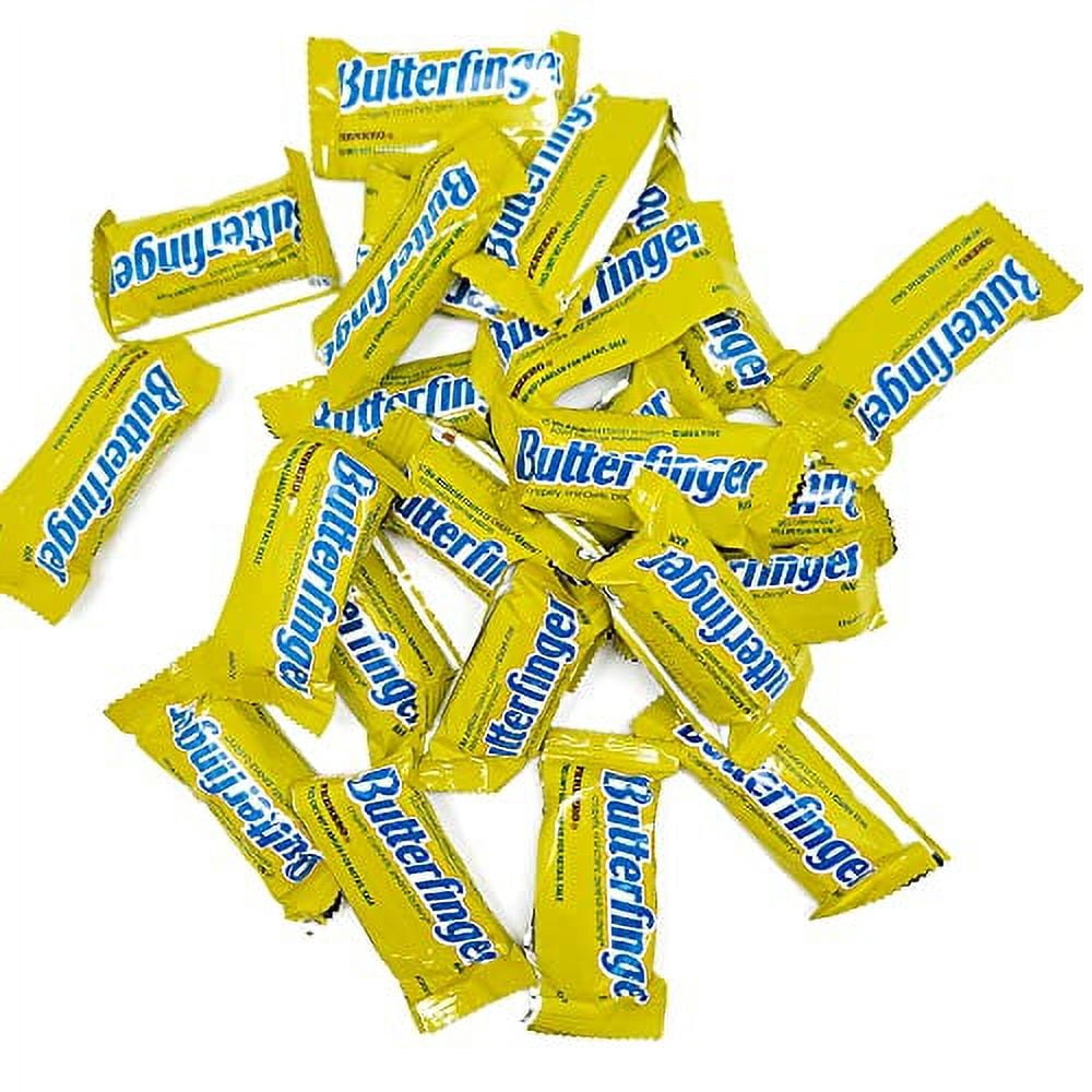 Butterfinger Fun Sized Chocolate Bars – 2 lb Resealable Stand-up Bag, Crunchy Peanut Butter & Chocolate Treats, Bulk Candy