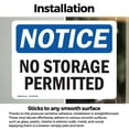 thumbnail image 2 of (2 Pack) No Storage Permitted OSHA Notice Sign 18 Inch X 12 Inch Vinyl Label Decal Sticker Weather Resistant, UV Protected for Workplace, Business, and Construction Site, Made in the, 2 of 6