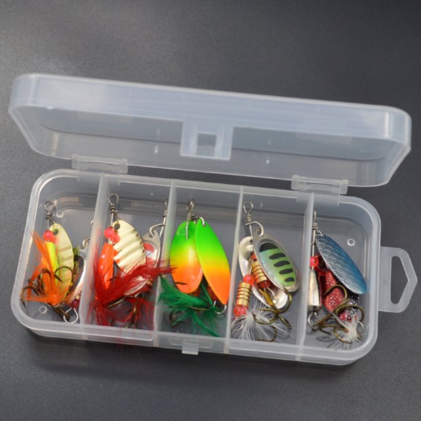 10 Uds. De cebos giratorios de pesca, Kit de Señuelos de pesca giratorios de Metal coloridos, señuelos de cuchara