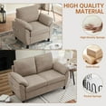 thumbnail image 4 of Soscana Modern Loveseat and Accent Chair 2 Piece Set, Small Couch Sofa Set with Wide Arms & Side Pockets, Comfy 2 Seater Sofa and 1 Seater Armchair Set for Apartment Living Room Office Studio, 4 of 7