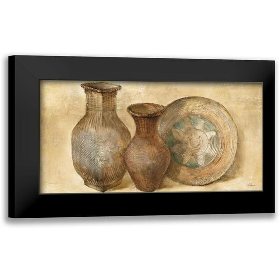Hristova, Albena 14x9 Black Modern Framed Museum Art Print Titled - Woven Vessels II Crop