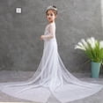 thumbnail image 3 of 11Pcs Luxury Princess Dress Costumes with Shining Long Cape Girls Birthday Party White, 3 of 8
