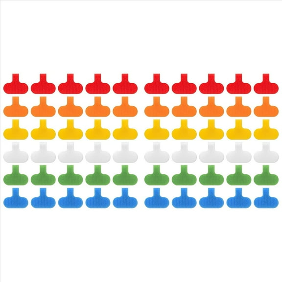 Rollbacks & More 60 PCS Cable Labels Cord Multi-Color Write on Wire Tags for Management and Identification