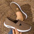thumbnail image 2 of Zapatos ortopédicos para mujer, zapatillas ortopédicas tejidas con soporte de arco ancho, sin cordones, informales, transpirables, suaves y antideslizantes., 2 of 8