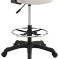 thumbnail image 7 of Pemberly Row Modern Vinyl Mesh Ergonomic Adjustable Swivel Drafting Stool - Gray, 7 of 7