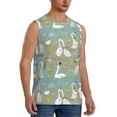 thumbnail image 2 of Fotbe Cute Farm Birds Men's Camiseta sin Mangas Estampada para Hombres, Playera Casual para Gimnasio, Entrenamiento, Playa-X-Large, 2 of 7