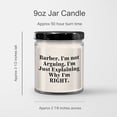 thumbnail image 3 of Barber Gift Ideas 9oz Vanilla Soy Candle Birthday Funny Quote, 3 of 3