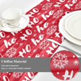 thumbnail image 4 of Chiffon Table Runner 108 Inches Long, Christmas Snowman Navy Snowflakes Table Runner for Christmas Kitchen Table, Farmhouse Table Runners Cloth Decorative Table Runner for Seasonal Party, 4 of 7