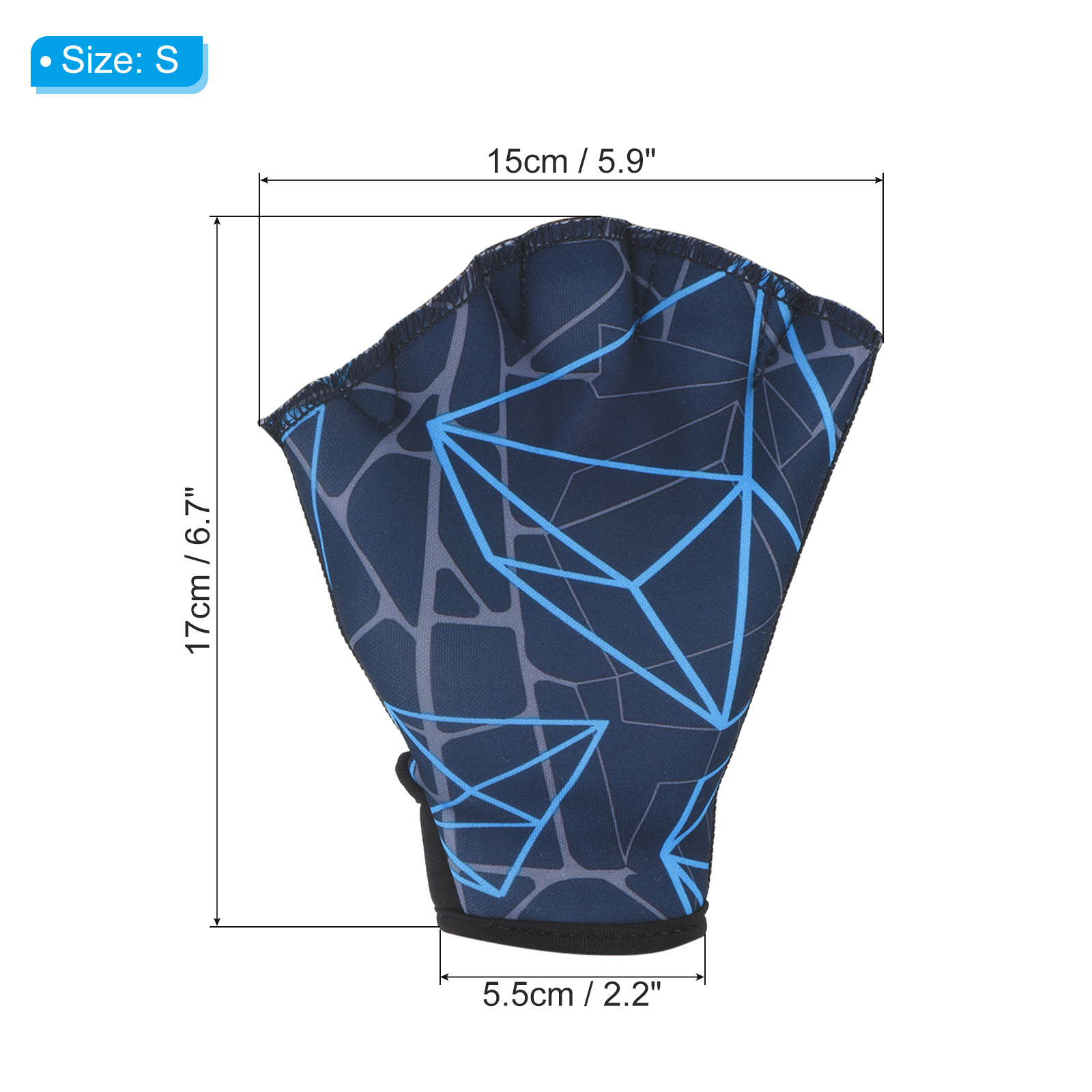 Gants De Natation Palmés UEAVOID – Silicone Haute élasticité, Taille M, Bleu – Pour Aquagym, Plongée, Surf, Entraînement