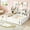 White, variant on Bellemave Twin Size Montessori Bed with Storage Bookshelf, Wood Floor Bed Frame with High Safety Rails, Low Profile Kids Bed for Toddler Boys and Girls (Natural)