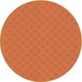 thumbnail image 1 of Ahgly Tapis Rond Lavable en Machine Intérieur Transitionnel Orange Néon, 3 Pieds Rond, 1 of 7