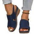 thumbnail image 5 of Taylonsss Women's Fashionable Casual Spring Summer Beach Wedge Sandals with Peep Toe Design for Plus Size Comfortable and Supportive Everyday Wear, 5 of 9