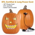 thumbnail image 5 of DUNCHATY 13" LED Smiling Jack O'Lantern, Indoor Halloween Desk Decor, Shelf & Mantel Light with Warm Glow, 5 of 8