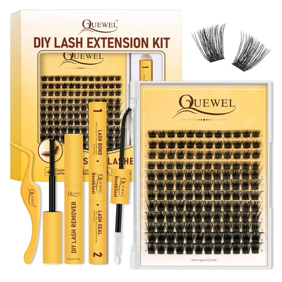 Kit de racimos de pestañas QUEWEL Lash Clusters Bond Waterproof