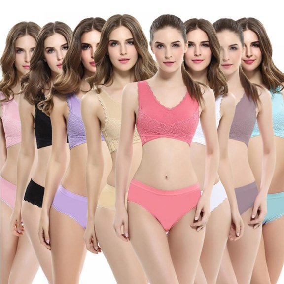 Women's Seamless Wire Free Lift Bra,Cross Side Buckle Sports Underwear Set Women's Shock-proof And Anti-sagging Gather-back Shaped Vest-style Bra YJ