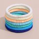 thumbnail image 2 of 7 unids/pack Bohemia pulseras de cuentas de arcilla polimérica colorido surfista estiramiento pulsera apilable para mujeres adolescentes niñas joyería de playa de verano, 2 of 4