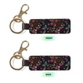 thumbnail image 2 of Wukai Humming Bird And Tropical Flowers Print Leather Car Keychain, Universal Key Fob Keychain, Leather Key Chain Holder for Men and Women,360 Degree Rotatable, 2 of 5