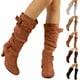 thumbnail image 4 of Botas de invierno para mujer, botas de otoño de comercio exterior, botas de tacón medio para mujer, botas largas hasta la mitad de la pantorrilla, botas largas para mujer, pantorrilla ancha, por encim, 4 of 5