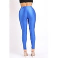 thumbnail image 6 of Ofenti Shiny Leggings for Women High-Waist Neon Tights for Parties & Raves, SX Royal Blue, 6 of 8